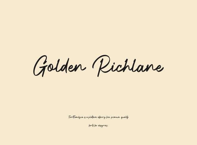 Golden Richlane Font