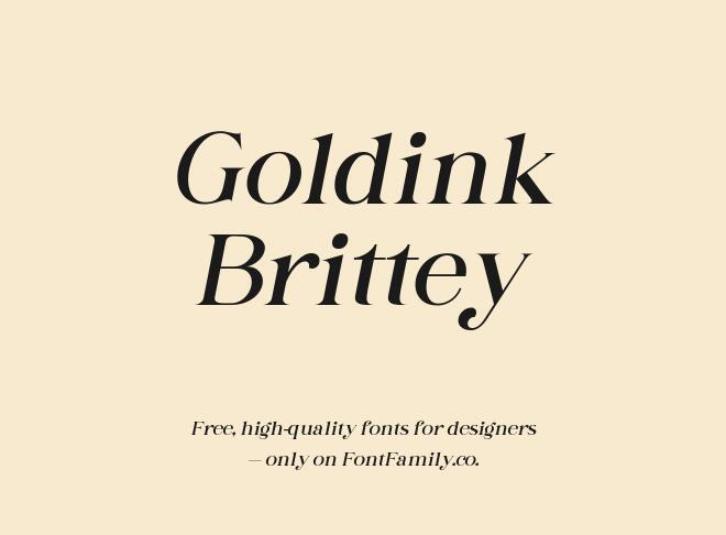 Goldink Brittey Font