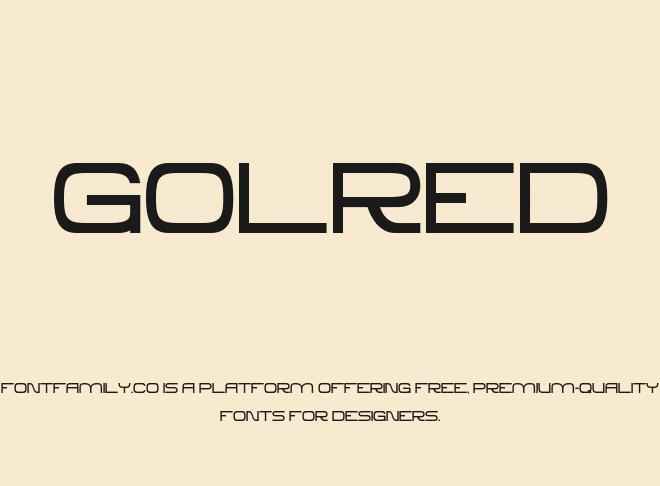 Golred Font