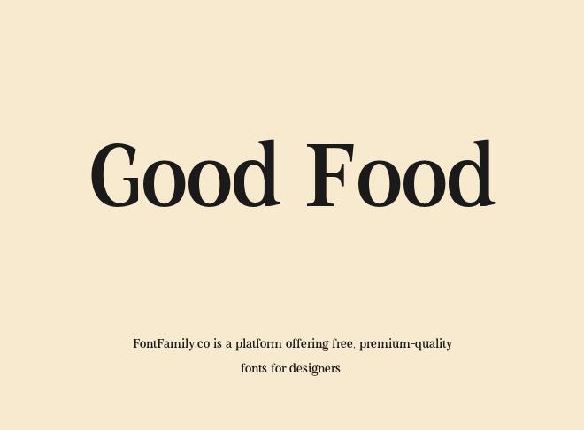 Good Food Font
