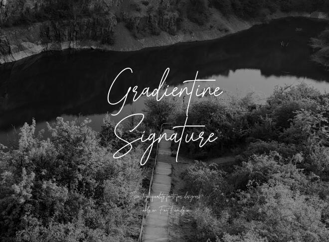 Gradientine Signature Font