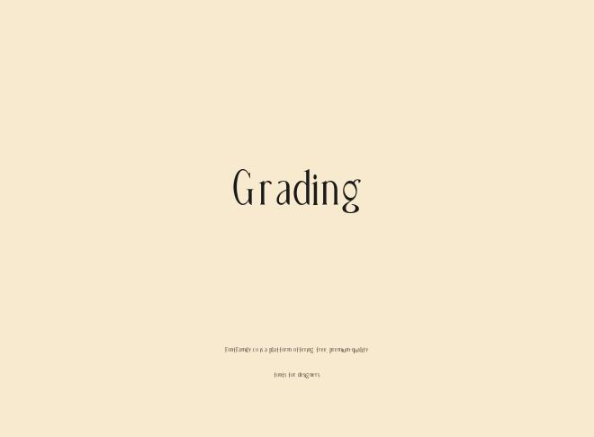 Grading Font