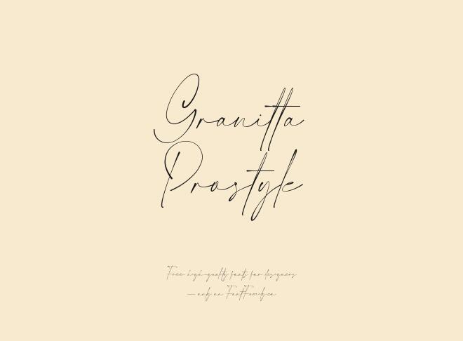 Granitta Prostyle Font