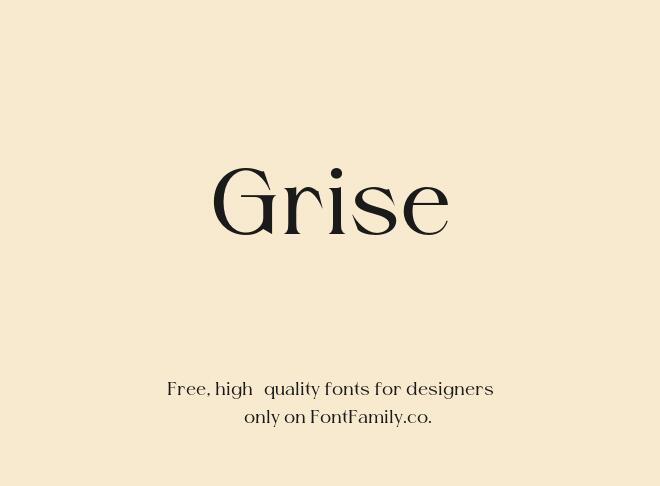 Grise Font