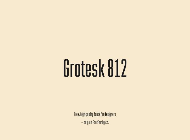 Grotesk 812 Font
