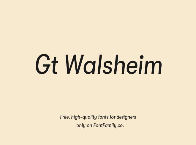 Gt Walsheim Font