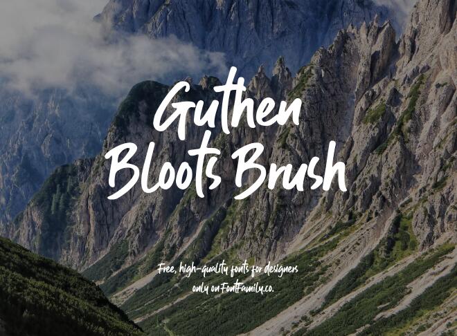 Guthen Bloots Brush Font
