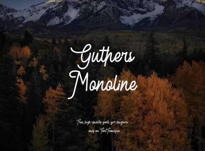 Guthers Monoline Font