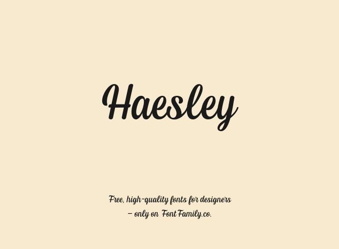 Haesley Font