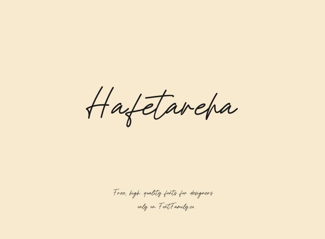 Hafetareha Font