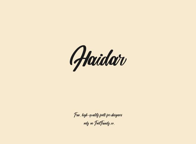 Haidar Font
