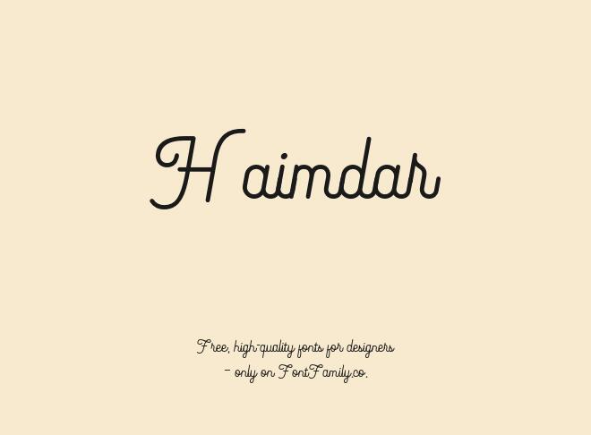Haimdar Font