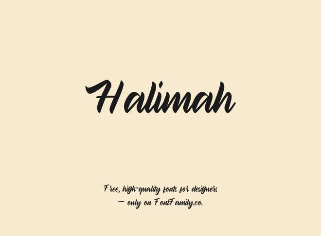 Halimah Font