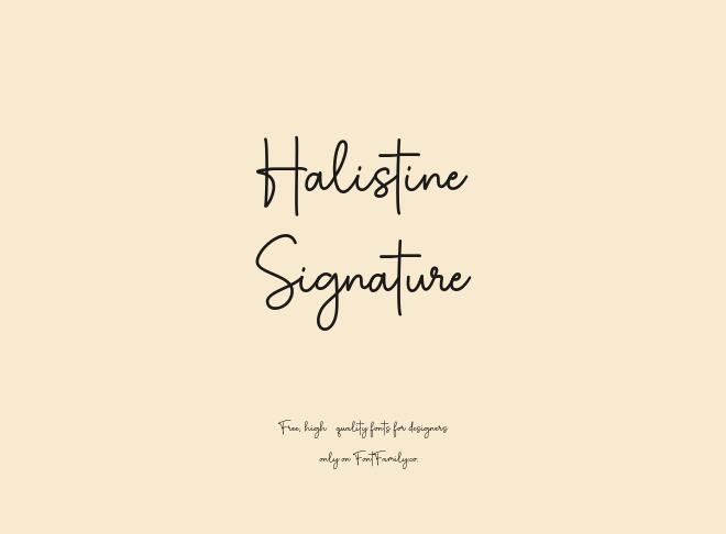 Halistine Signature Font