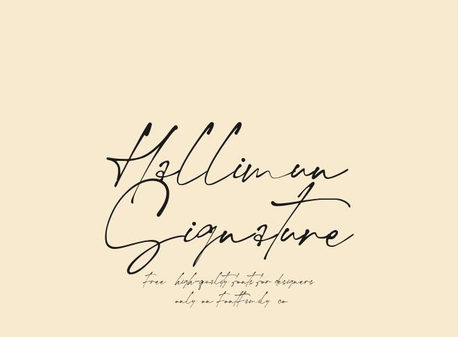 Hallimun Signature Font
