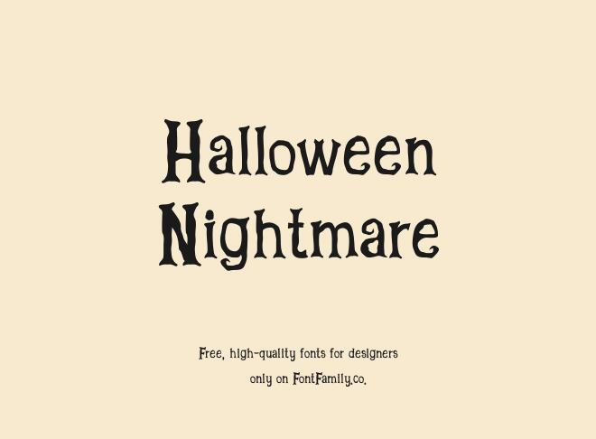 Halloween Nightmare Font