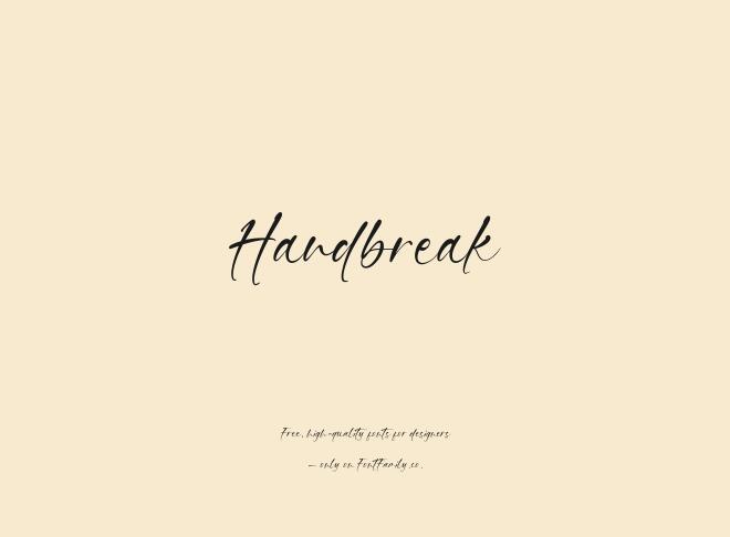 Handbreak Font
