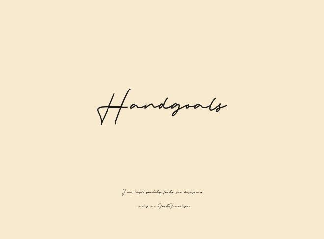Handgoals Font