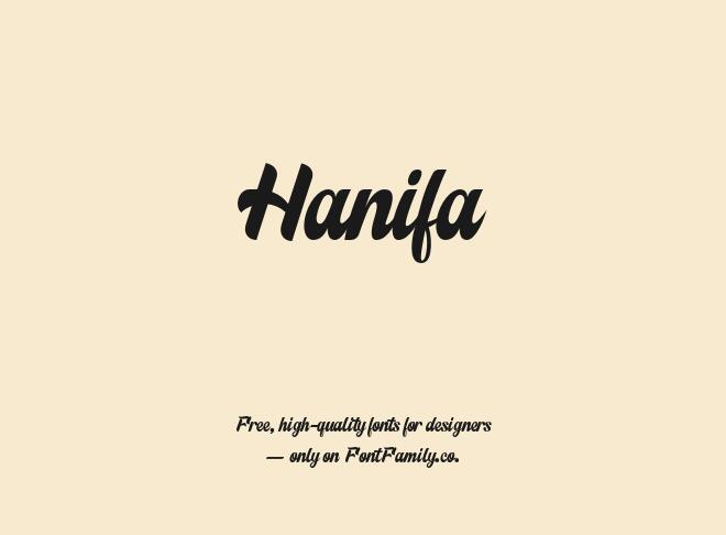 Hanifa Font