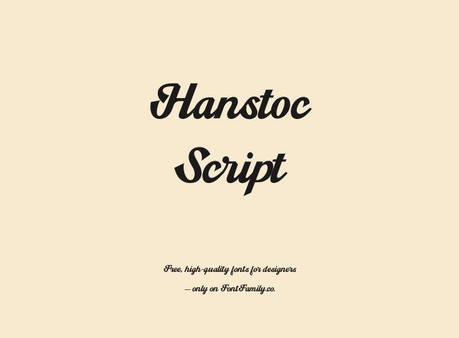 Hanstoc Script Font
