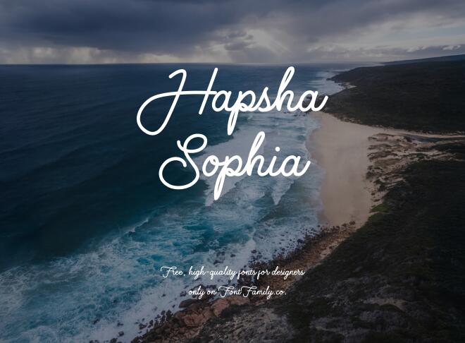 Hapsha Sophia Font