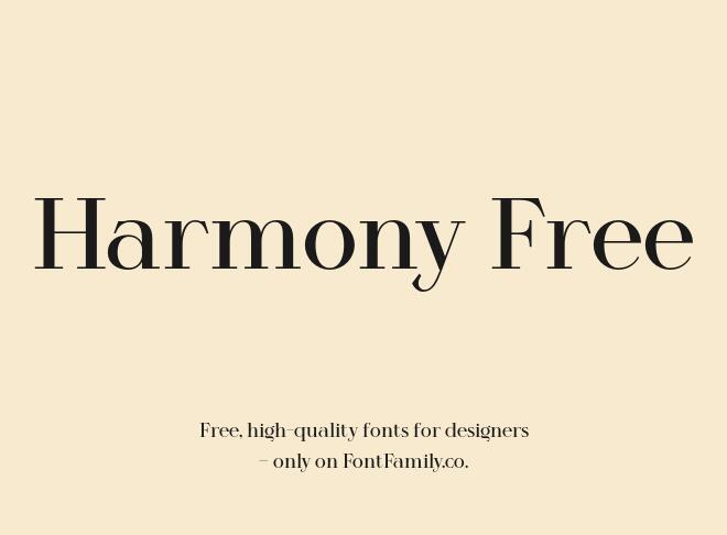 Harmony Free Font