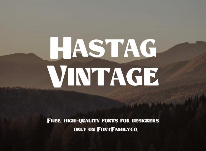 Hastag Vintage Font