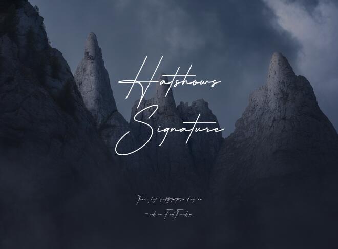 Hatshows Signature Font