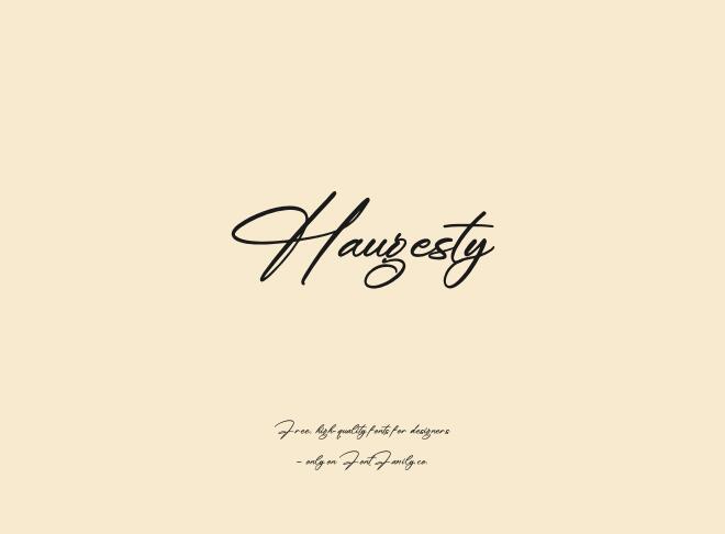 Haugesty Font