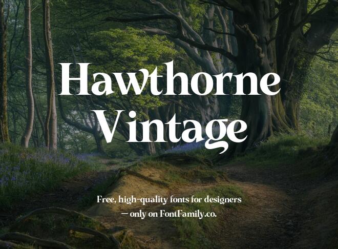 Hawthorne Vintage Font
