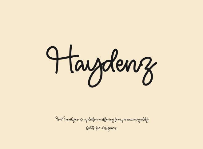 Haydenz Font