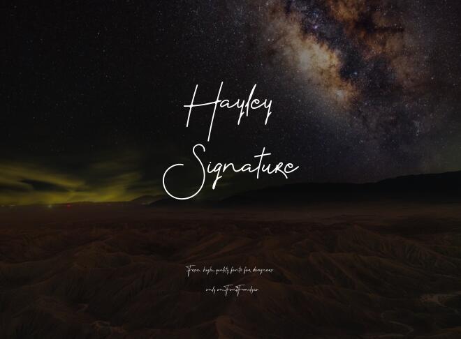 Hayley Signature Font