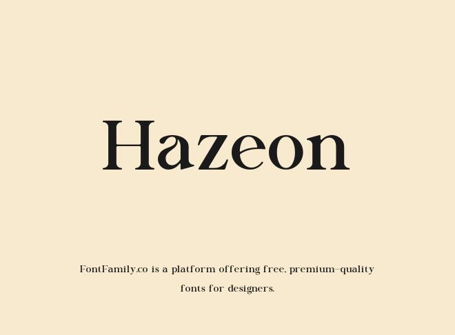 Hazeon Font