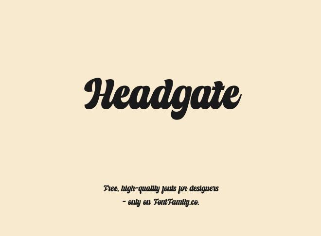 Headgate Font
