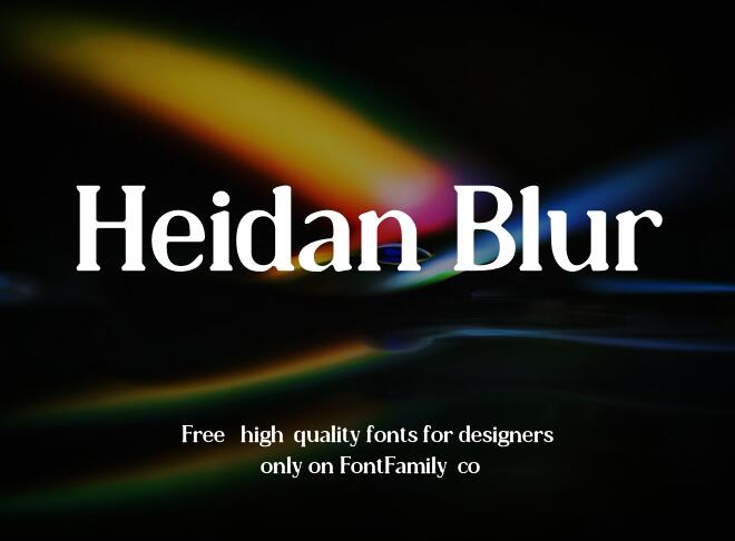 Heidan Blur Font