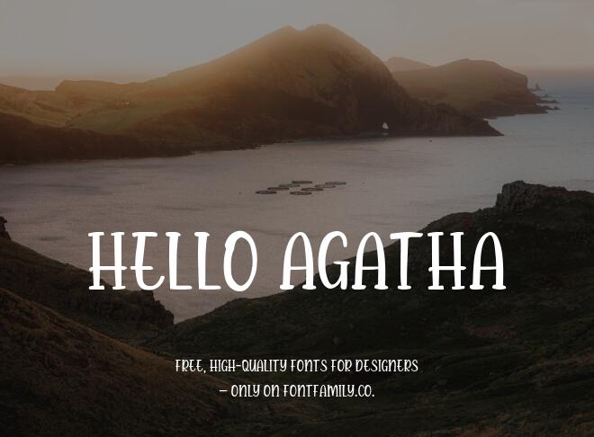 Hello Agatha Font