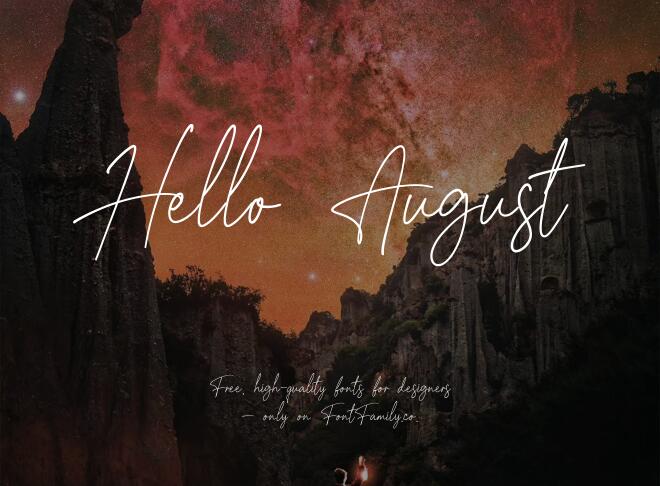 Hello August Font