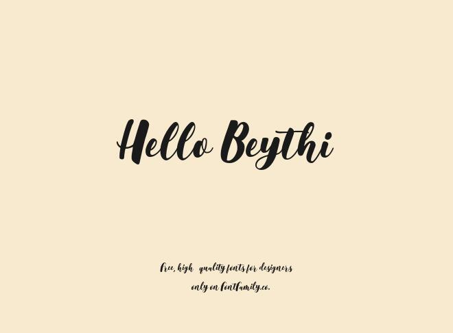 Hello Beythi Font