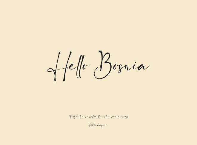 Hello Bosnia Font