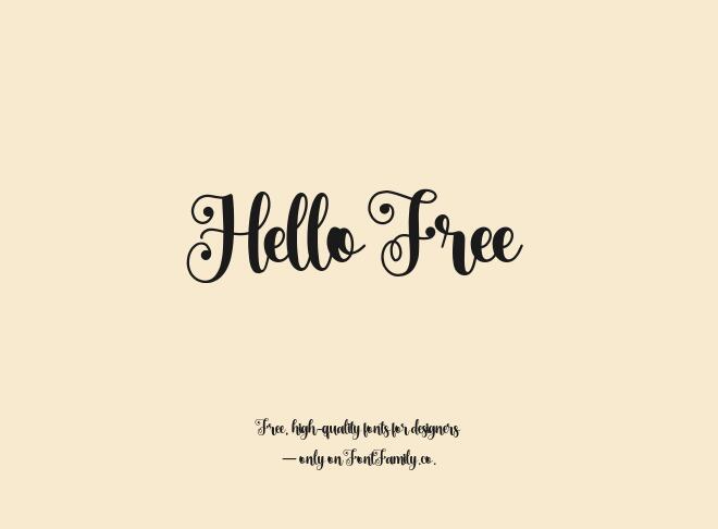 Hello Free Font