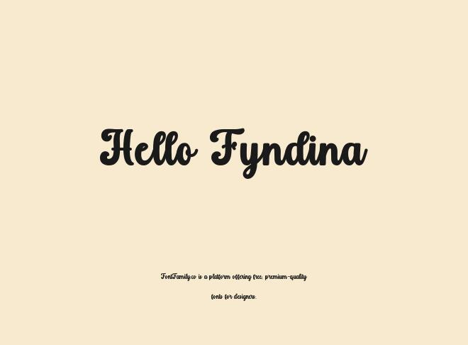 Hello Fyndina Font