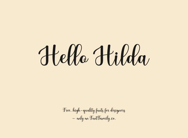 Hello Hilda Font