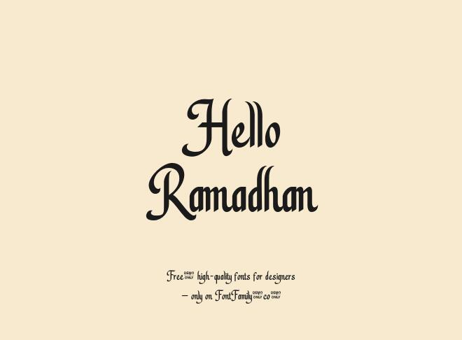 Hello Ramadhan Font
