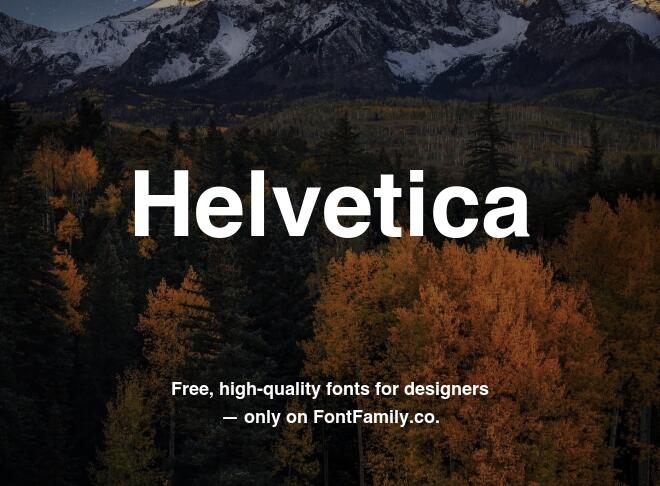 Helvetica Font Family