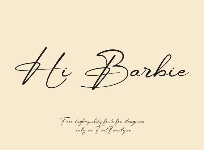 Hi Barbie Font