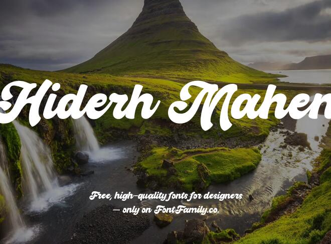 Hiderh Mahen Font