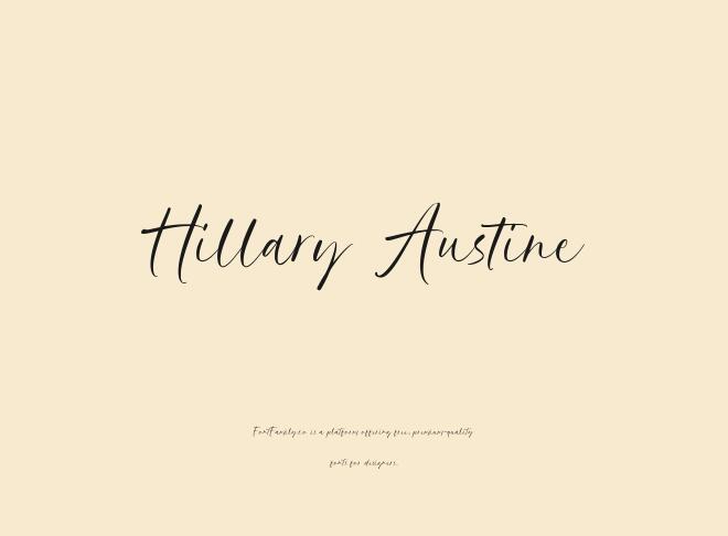 Hillary Austine Font