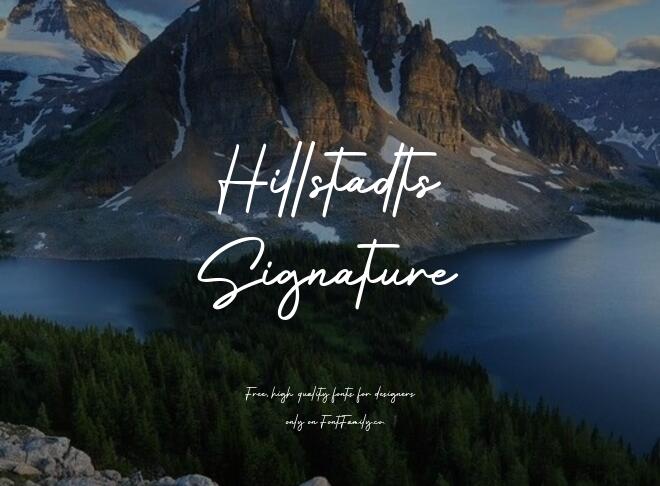 Hillstadts Signature Font