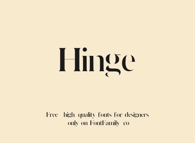 Hinge Font