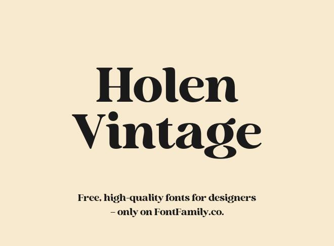 Holen Vintage Font